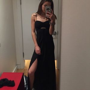 Floor Length, Black Formal Dress